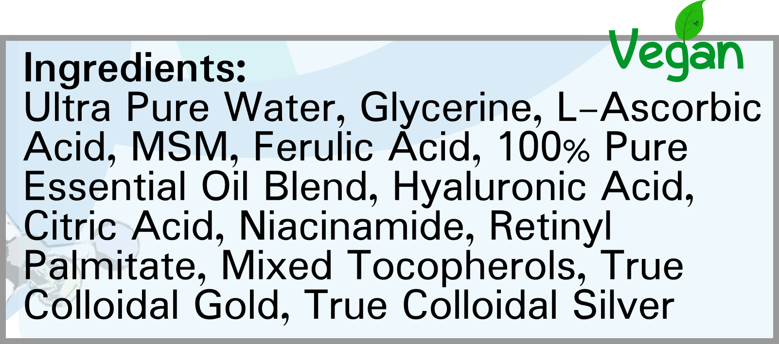 Botanical-C Serum Ingredients