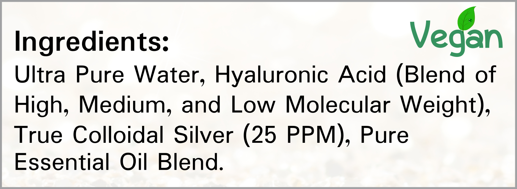 Skin Guard Silver Gel Ingredients