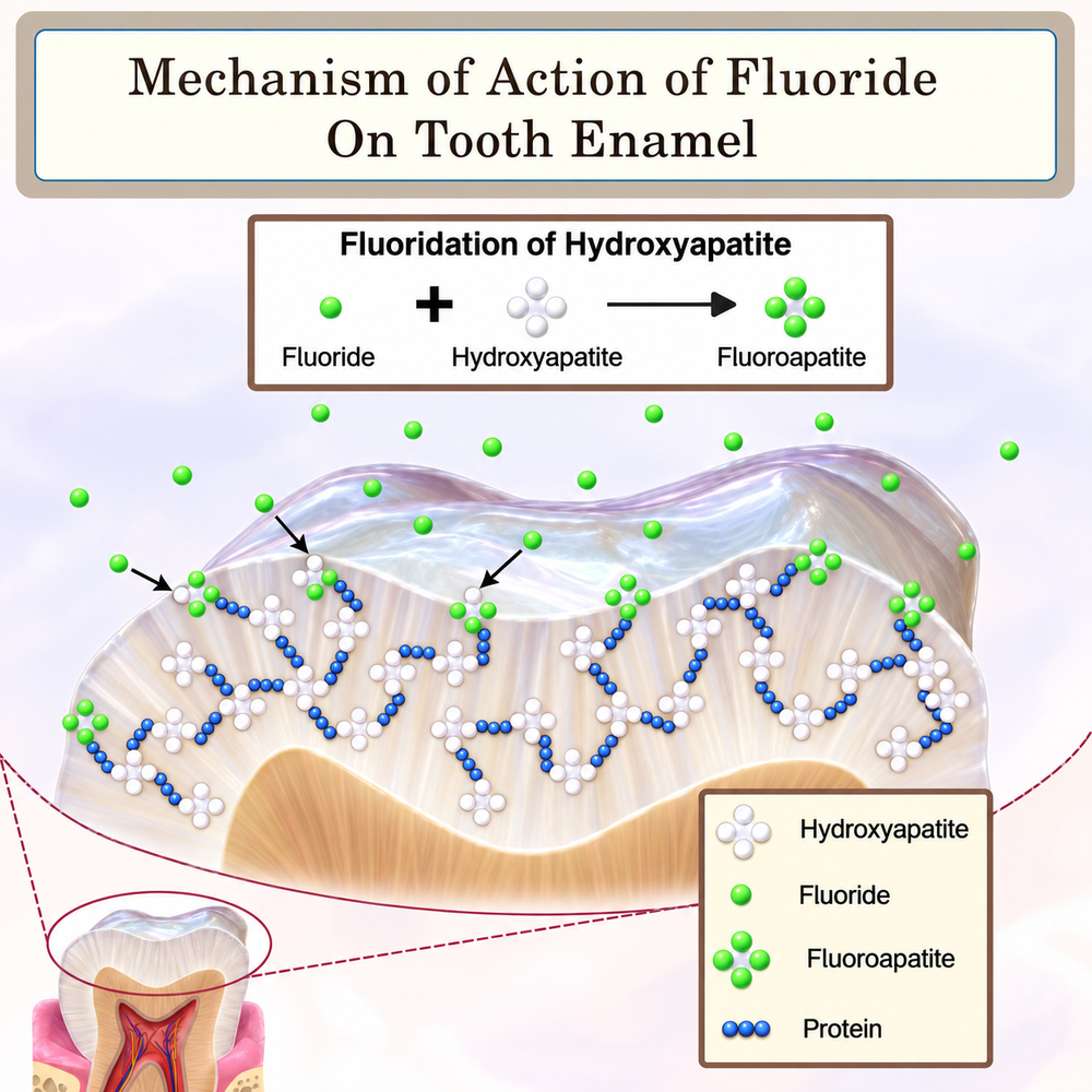 Mechanism of Action Of Fluoride on Tooth Emamel