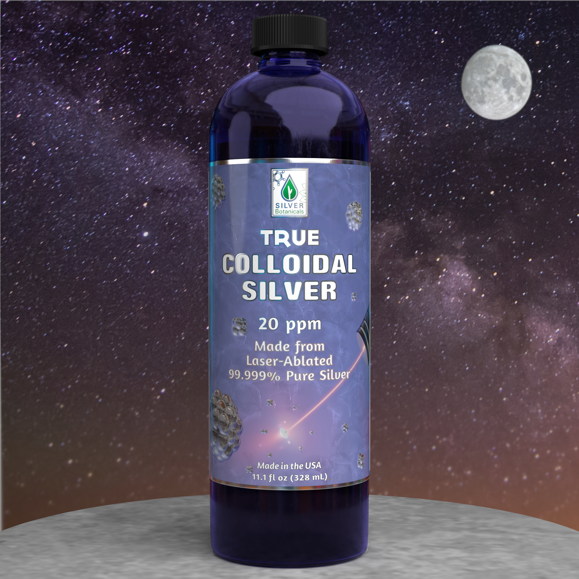 True Colloidal Silver, 11.1 oz. Bottle