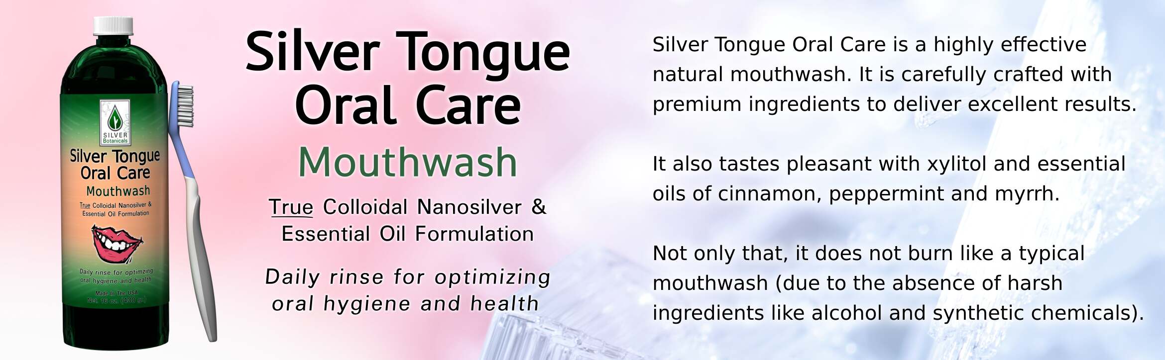 Silver Tongue Oral Care Mouthwash