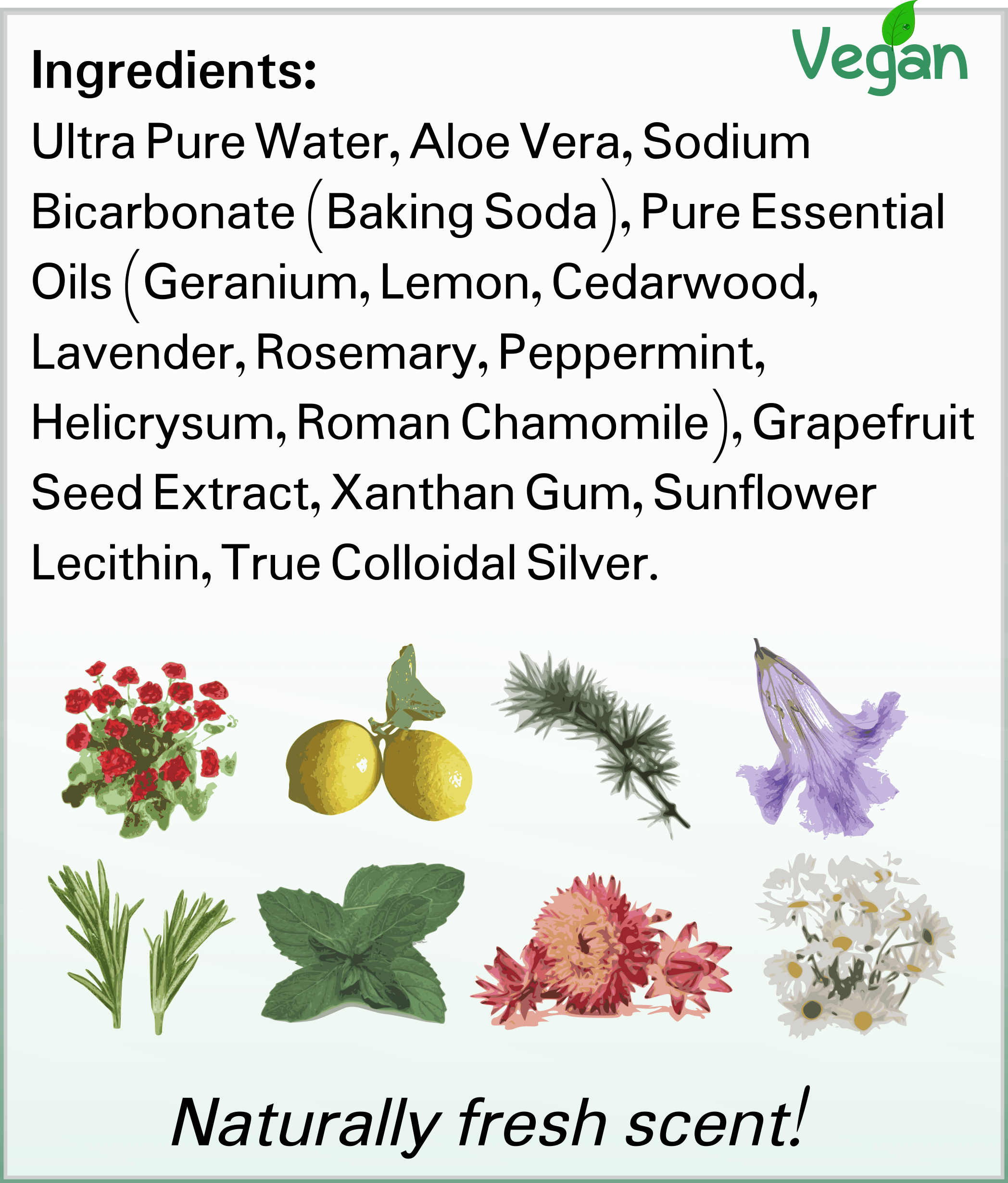 Silver Shield Dog & Bedding Spray Ingredients