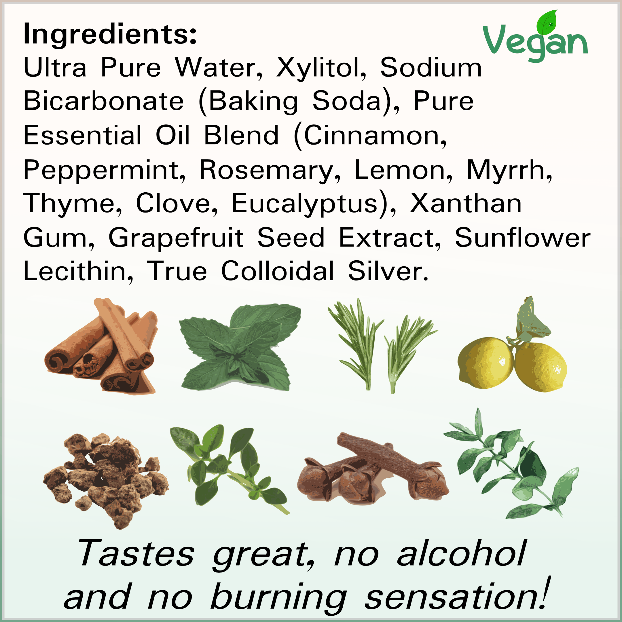 Silver Tongue Oral Care Ingredients